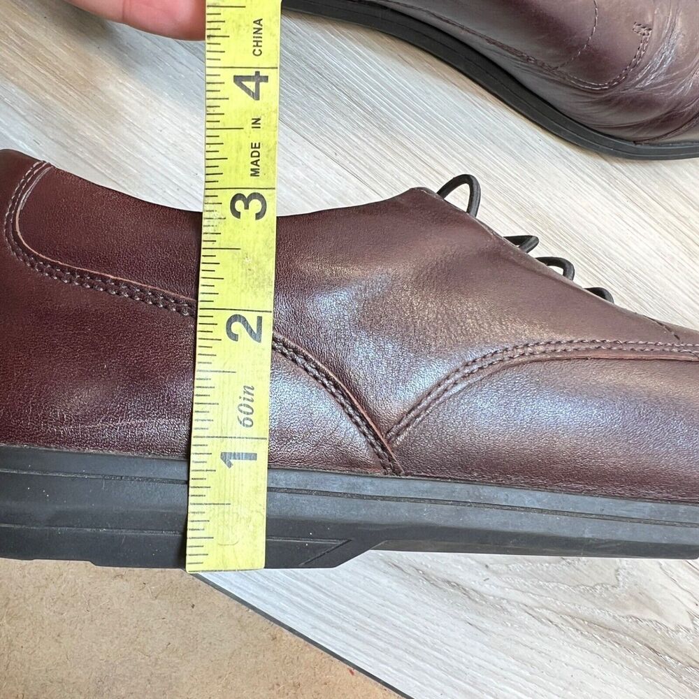 Birchbury Burgundy Brown Mens US 13 - EU 46 Oxford Barefoot Dress Shoe Brenston - Picture 11 of 12